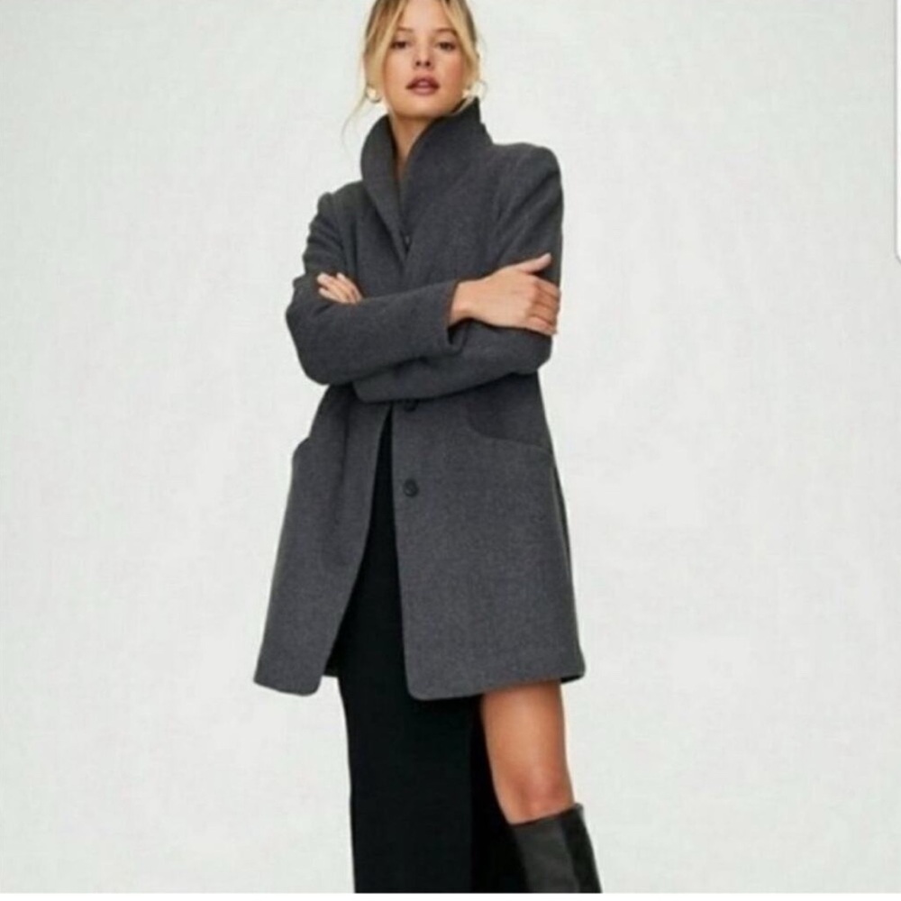 Wilfred Cocoon wool coat in Dark charcoal - lightly used